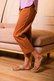 Women Airy Linen Straight Pant