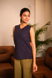 V Neck Sleeveless Top