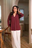 Women Viscose Pleated Top
