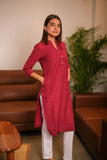 Women Airy Linen Long Kurta