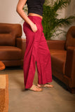 Women Airy Linen Wide Leg Pant