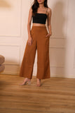 Women Airy Linen Wide Leg Pant