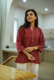 Women Airy Linen Short Kurta