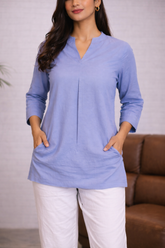 Women Viscose Pleated Top