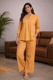 Women 3/4 Sleeves Viscose Cord Set