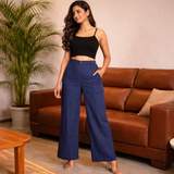 Women Airy Linen Wide Leg Pant