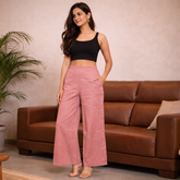 Women Airy Linen Wide Leg Pant