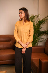 Women Viscose Pleated Top