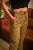 Women Airy Linen Straight Pant