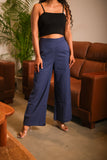 Women Airy Linen Wide Leg Pant