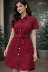 Aura Linen Shirt Dress