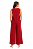 Women Viscose Sleeve Less Cord Set