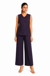Women Viscose Sleeve Less Cord Set