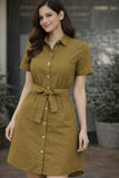Aura Linen Shirt Dress