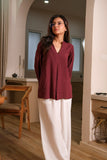 Women Viscose Pleated Top