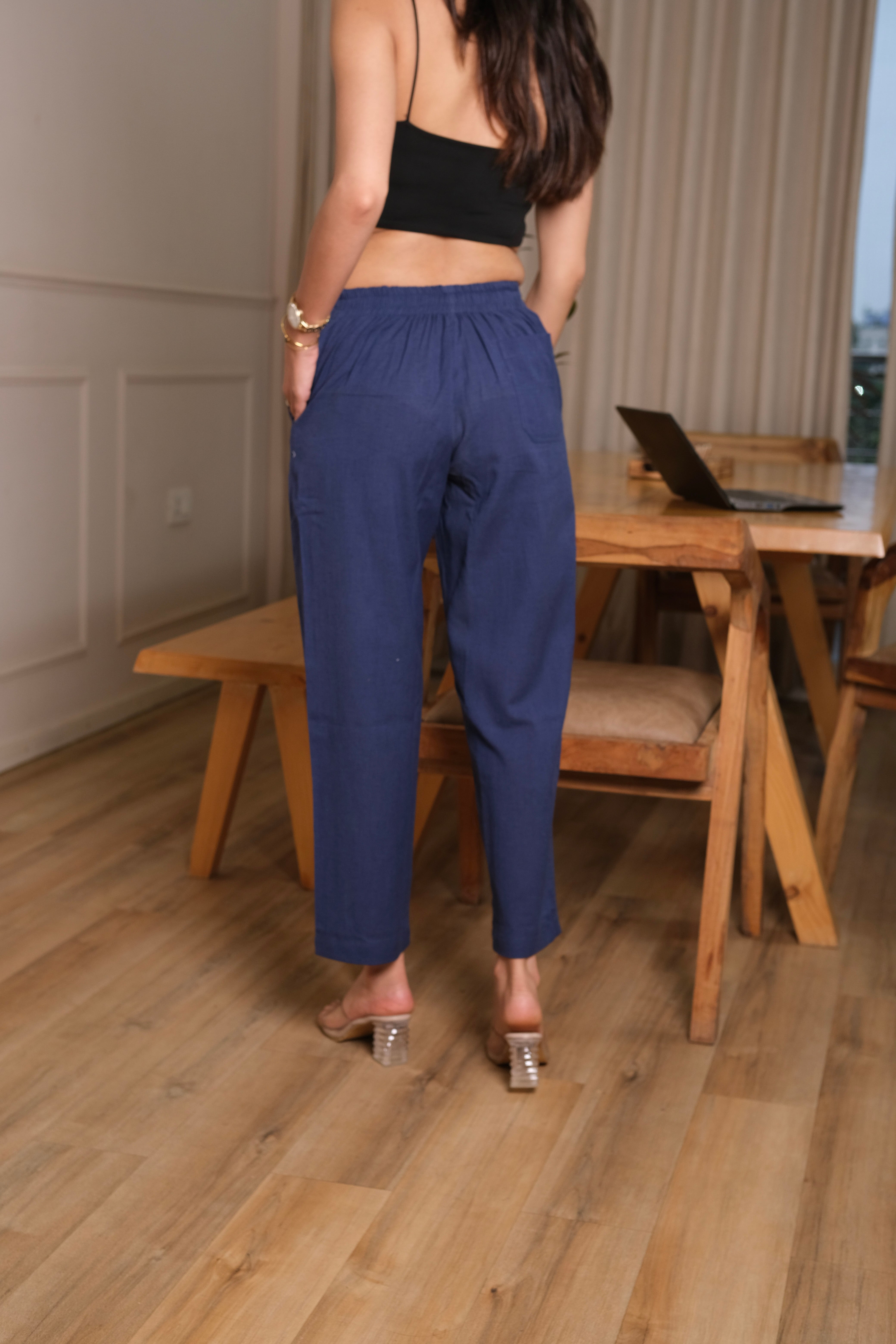Women Airy Linen Straight Pant