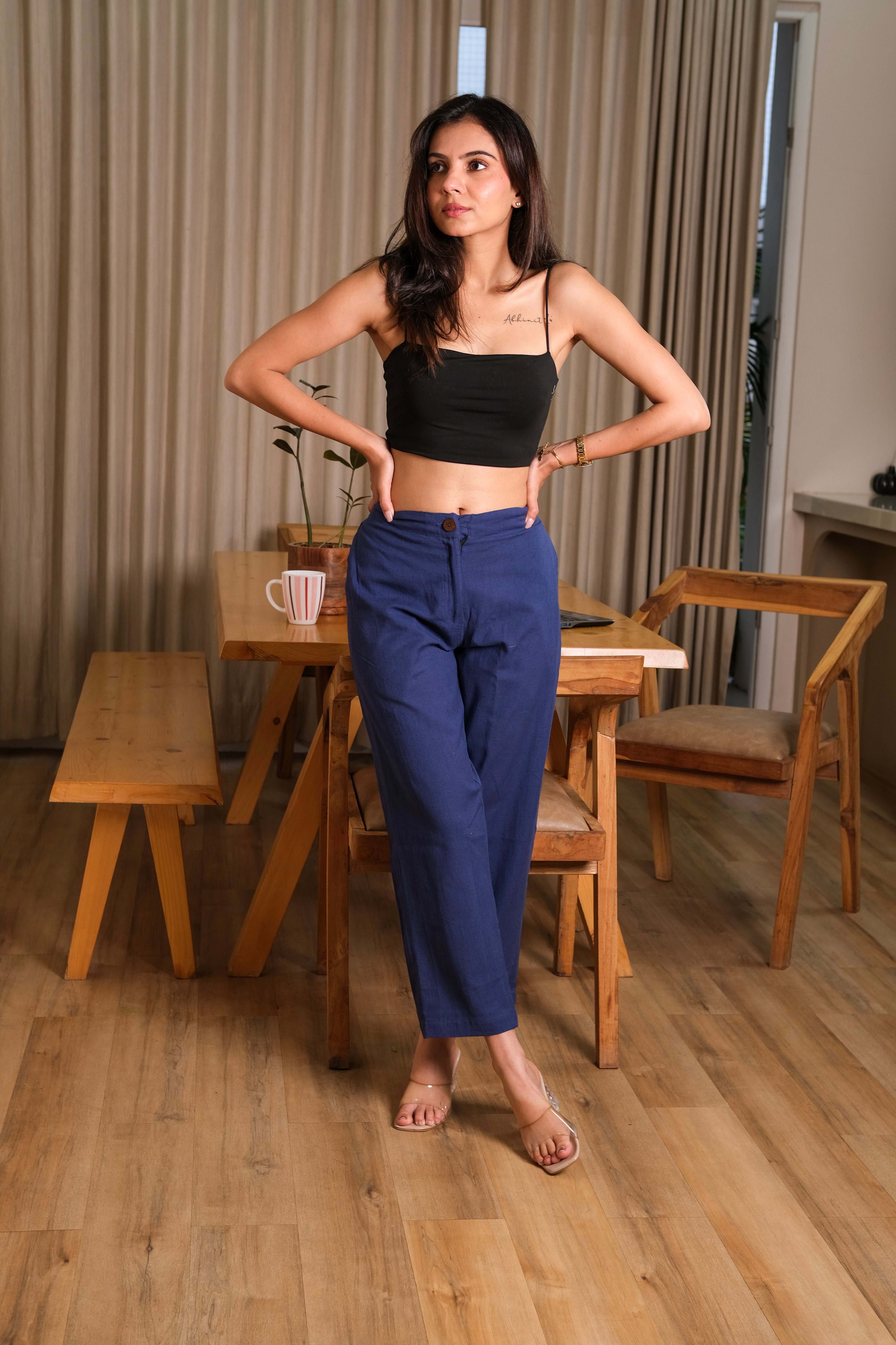 Women Airy Linen Straight Pant
