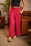 Women Airy Linen Wide Leg Pant