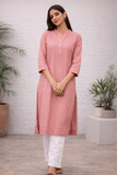 Women Airy Linen Long Kurta