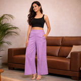 Women Airy Linen Wide Leg Pant