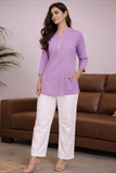 Women Airy Linen Short Kurta