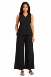 Women Viscose Sleeve Less Cord Set