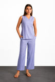 Women Viscose Sleeve Less Cord Set