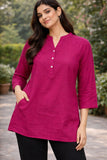 Women Airy Linen Short Kurta
